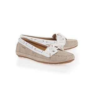 Sebago Women’s Bala Taupe Suede/White Size 7.5